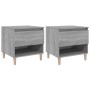 Mesitas de noche 2 uds contrachapada gris Sonoma 50x46x50 cm de vidaXL, Mesitas de noche - Ref: Foro24-819545, Precio: 74,95 ...