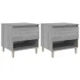 Mesitas de noche 2 uds contrachapada gris Sonoma 50x46x50 cm de vidaXL, Mesitas de noche - Ref: Foro24-819545, Precio: 63,07 ...