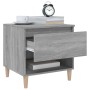 Mesitas de noche 2 uds contrachapada gris Sonoma 50x46x50 cm de vidaXL, Mesitas de noche - Ref: Foro24-819545, Precio: 74,95 ...
