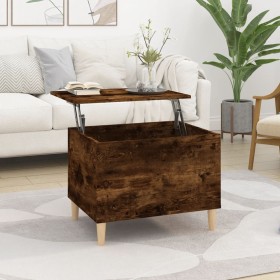 Mesa de centro madera contrachapada roble ahumado 60x44,5x45 cm de vidaXL, Mesas de centro - Ref: Foro24-819569, Precio: 64,1...