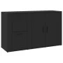 Aparador de madera contrachapada negro 100x33x59,5 cm de vidaXL, Aparadores - Ref: Foro24-820997, Precio: 107,61 €, Descuento: %