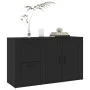 Aparador de madera contrachapada negro 100x33x59,5 cm de vidaXL, Aparadores - Ref: Foro24-820997, Precio: 107,61 €, Descuento: %