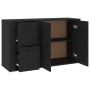 Aparador de madera contrachapada negro 100x33x59,5 cm de vidaXL, Aparadores - Ref: Foro24-820997, Precio: 109,15 €, Descuento: %