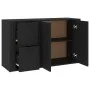Aparador de madera contrachapada negro 100x33x59,5 cm de vidaXL, Aparadores - Ref: Foro24-820997, Precio: 107,61 €, Descuento: %