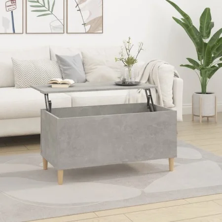 Mesa de centro madera contrachapada gris hormigón 90x44,5x45 cm de vidaXL, Mesas de centro - Ref: Foro24-819584, Precio: 62,9...