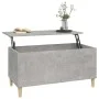 Mesa de centro madera contrachapada gris hormigón 90x44,5x45 cm de vidaXL, Mesas de centro - Ref: Foro24-819584, Precio: 62,9...