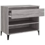 Mueble zapatero madera contrachapada gris Sonoma 70x36x60 cm de vidaXL, Zapateros y organizadores de calzado - Ref: Foro24-81...