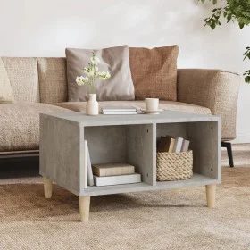 Mesa de centro madera contrachapada gris hormigón 60x50x36,5 cm de vidaXL, Mesas de centro - Ref: Foro24-821032, Precio: 38,0...