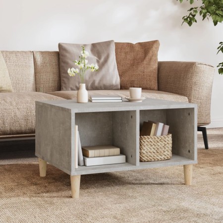 Mesa de centro madera contrachapada gris hormigón 60x50x36,5 cm de vidaXL, Mesas de centro - Ref: Foro24-821032, Precio: 38,3...