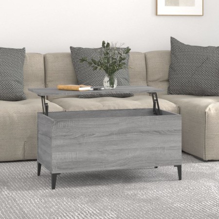 Mesa de centro madera contrachapada gris Sonoma 90x44,5x45 cm de vidaXL, Mesas de centro - Ref: Foro24-819594, Precio: 70,33 ...