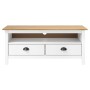 Mueble de TV Hill madera maciza de pino blanco 110x40x47 cm en Muebles TV | Comprar online en Foru.es