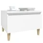 Mesa auxiliar de madera contrachapada blanco 50x46x35 cm de vidaXL, Mesas auxiliares - Ref: Foro24-819500, Precio: 46,56 €, D...