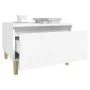 Mesa auxiliar de madera contrachapada blanco 50x46x35 cm de vidaXL, Mesas auxiliares - Ref: Foro24-819500, Precio: 46,56 €, D...