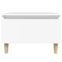 Mesa auxiliar de madera contrachapada blanco 50x46x35 cm de vidaXL, Mesas auxiliares - Ref: Foro24-819500, Precio: 46,56 €, D...