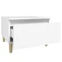 Mesa auxiliar de madera contrachapada blanco 50x46x35 cm de vidaXL, Mesas auxiliares - Ref: Foro24-819500, Precio: 46,56 €, D...