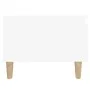 Mesa auxiliar de madera contrachapada blanco 50x46x35 cm de vidaXL, Mesas auxiliares - Ref: Foro24-819500, Precio: 46,56 €, D...