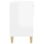 Mueble zapatero madera contrachapada blanco brillo 70x36x60 cm de vidaXL, Zapateros y organizadores de calzado - Ref: Foro24-...