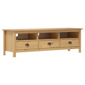 Mueble de TV Hill madera maciza pino marrón miel 158x40x47 cm en Muebles TV | Comprar online en Foru.es