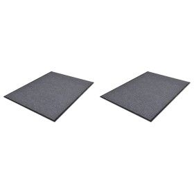 Felpudos de PVC 2 unidades gris 90x60 cm de vidaXL, Felpudos - Ref: Foro24-278748, Precio: 41,45 €, Descuento: %