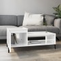 Mesa de centro madera contrachapada blanco brillo 100x50x45 cm de vidaXL, Mesas de centro - Ref: Foro24-821134, Precio: 49,21...