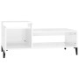 Mesa de centro madera contrachapada blanco brillo 100x50x45 cm de vidaXL, Mesas de centro - Ref: Foro24-821134, Precio: 49,21...