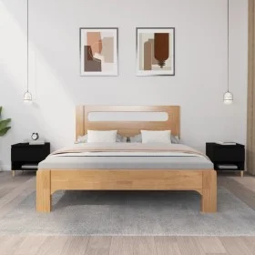 Nachttische 2 Stück schwarzes Sperrholz 50x46x50 cm von vidaXL, Nachttische - Ref: Foro24-819535, Preis: 63,61 €, Rabatt: %