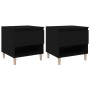 Mesitas de noche 2 uds contrachapada negro 50x46x50 cm de vidaXL, Mesitas de noche - Ref: Foro24-819535, Precio: 64,14 €, Des...