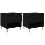 Mesitas de noche 2 uds contrachapada negro 50x46x50 cm de vidaXL, Mesitas de noche - Ref: Foro24-819535, Precio: 63,61 €, Des...