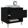 Mesitas de noche 2 uds contrachapada negro 50x46x50 cm de vidaXL, Mesitas de noche - Ref: Foro24-819535, Precio: 64,14 €, Des...
