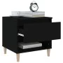 Mesitas de noche 2 uds contrachapada negro 50x46x50 cm de vidaXL, Mesitas de noche - Ref: Foro24-819535, Precio: 63,61 €, Des...