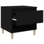 Mesitas de noche 2 uds contrachapada negro 50x46x50 cm de vidaXL, Mesitas de noche - Ref: Foro24-819535, Precio: 63,61 €, Des...