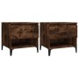 Mesas auxiliares 2 uds contrachapada roble ahumado 50x46x50 cm de vidaXL, Mesas auxiliares - Ref: Foro24-819559, Precio: 77,5...