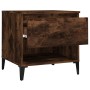 Mesas auxiliares 2 uds contrachapada roble ahumado 50x46x50 cm de vidaXL, Mesas auxiliares - Ref: Foro24-819559, Precio: 77,5...