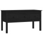Mesa de centro de madera maciza de pino negra 102x49x55 cm de vidaXL, Mesas de centro - Ref: Foro24-820945, Precio: 105,06 €,...