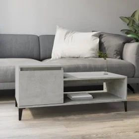 Mesa de centro madera contrachapada gris hormigón 100x50x45 cm de vidaXL, Mesas de centro - Ref: Foro24-821136, Precio: 48,62...