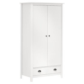Armario de 2 puertas Hill madera maciza pino blanco 89x50x170cm en Armarios roperos | Comprar online en Foru.es