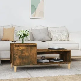 Smoked oak plywood coffee table 100x50x45 cm by vidaXL, Coffee table - Ref: Foro24-821129, Price: 52,91 €, Discount: %
