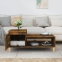 Mesa de centro madera contrachapada roble ahumado 100x50x45 cm de vidaXL, Mesas de centro - Ref: Foro24-821129, Precio: 53,36...