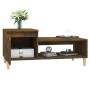 Mesa de centro madera contrachapada roble ahumado 100x50x45 cm de vidaXL, Mesas de centro - Ref: Foro24-821129, Precio: 53,36...