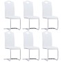 Sillas voladizas de comedor 6 unidades cuero sintético blanco de vidaXL, Sillas de comedor - Ref: Foro24-278835, Precio: 453,...