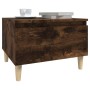Mesa auxiliar madera contrachapada roble ahumado 50x46x35 cm de vidaXL, Mesas auxiliares - Ref: Foro24-819510, Precio: 36,99 ...