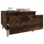 Mesa auxiliar madera contrachapada roble ahumado 50x46x35 cm de vidaXL, Mesas auxiliares - Ref: Foro24-819510, Precio: 36,99 ...