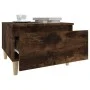 Mesa auxiliar madera contrachapada roble ahumado 50x46x35 cm de vidaXL, Mesas auxiliares - Ref: Foro24-819510, Precio: 36,61 ...