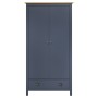 Armario de 2 puertas Hill madera maciza pino gris 89x50x170cm en Armarios roperos | Comprar online en Foru.es