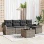 Conjunto de sofá de jardín 6 pcs Gris ratán sintético en Sofás de exterior | Comprar online en Foru.es