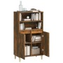 Aparador alto madera contrachapada roble ahumado 60x36x110 cm de vidaXL, Aparadores - Ref: Foro24-821225, Precio: 78,38 €, De...