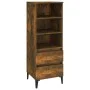 Aparador alto madera contrachapada roble ahumado 40x36x110 cm de vidaXL, Aparadores - Ref: Foro24-821249, Precio: 62,10 €, De...