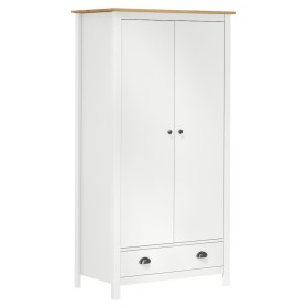 Armario de 2 puertas Hill madera maciza pino blanco 89x50x170cm en Armarios roperos | Comprar online en Foru.es