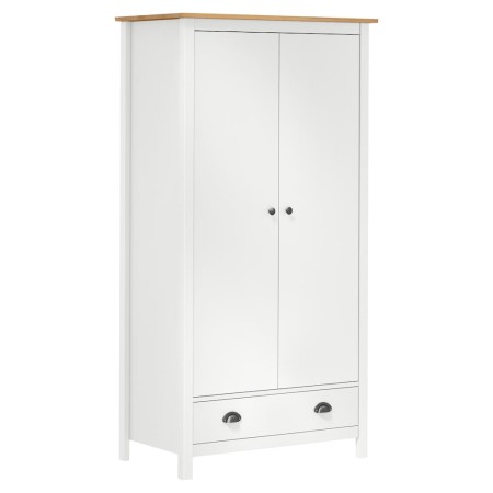 Armario de 2 puertas Hill madera maciza pino blanco 89x50x170cm en Armarios roperos | Comprar online en Foru.es