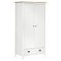 Armario de 2 puertas Hill madera maciza pino blanco 89x50x170cm en Armarios roperos | Comprar online en Foru.es